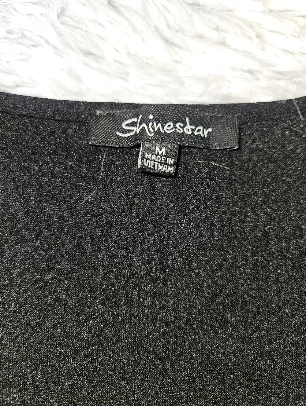 Shinestar Black Cropped Open Front Jacket w/ Back Zipper Detail Size Medium